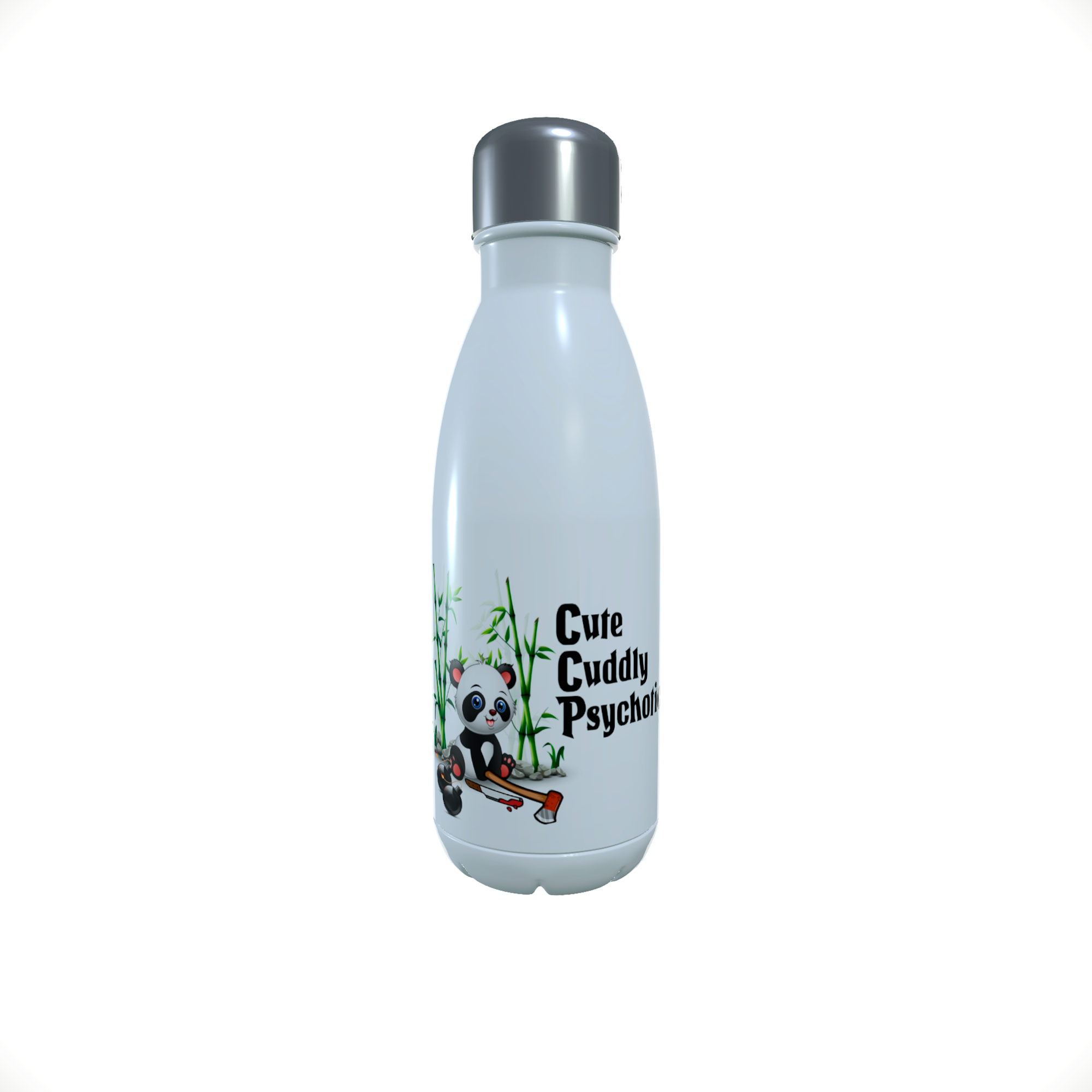 Panda Drinks Bottle - Cute Cuddly Psychotic Water Bottle